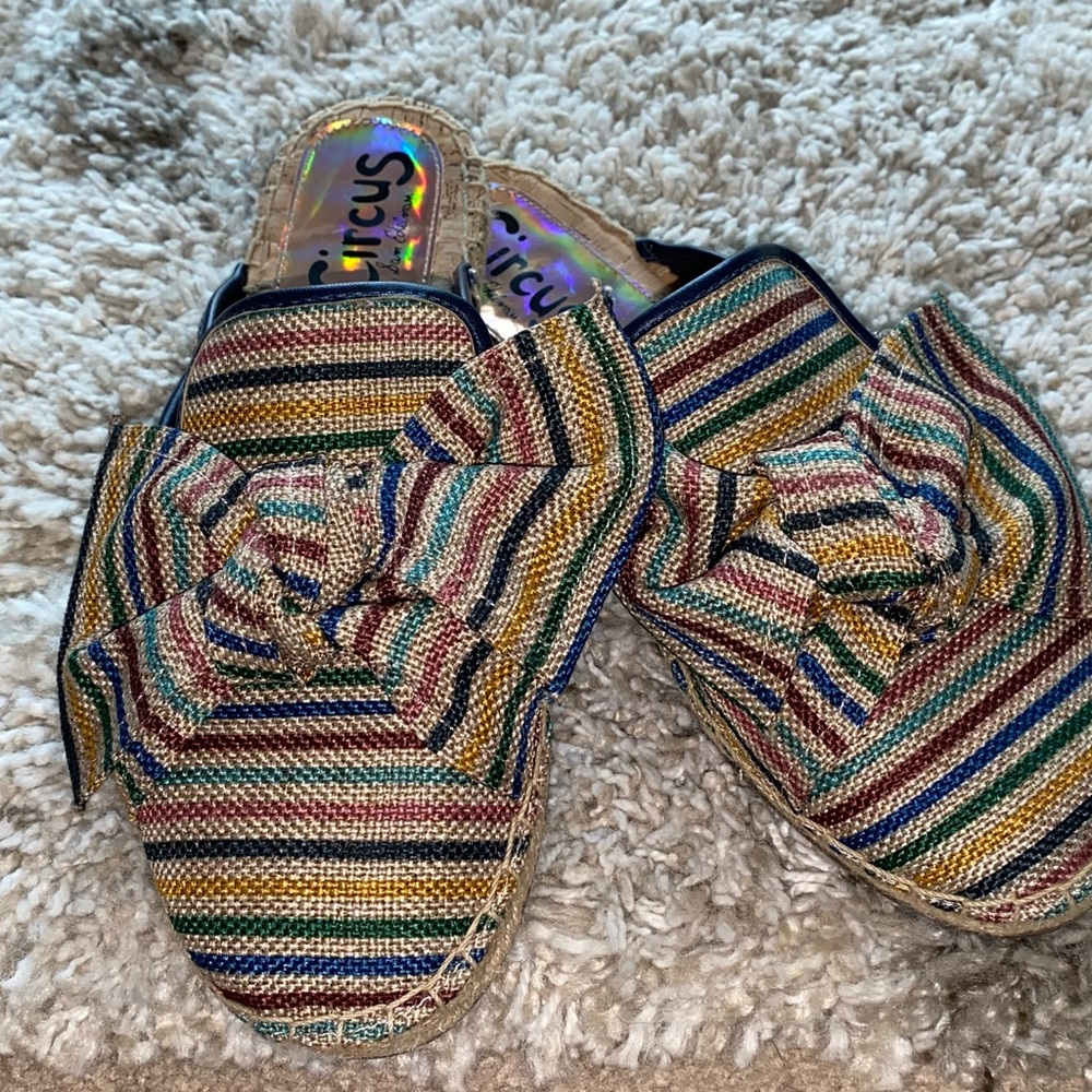 Torrid x Sam Edelman CIRCUS collab espadrille slides 9.5 WW fits like 10 WW EUC